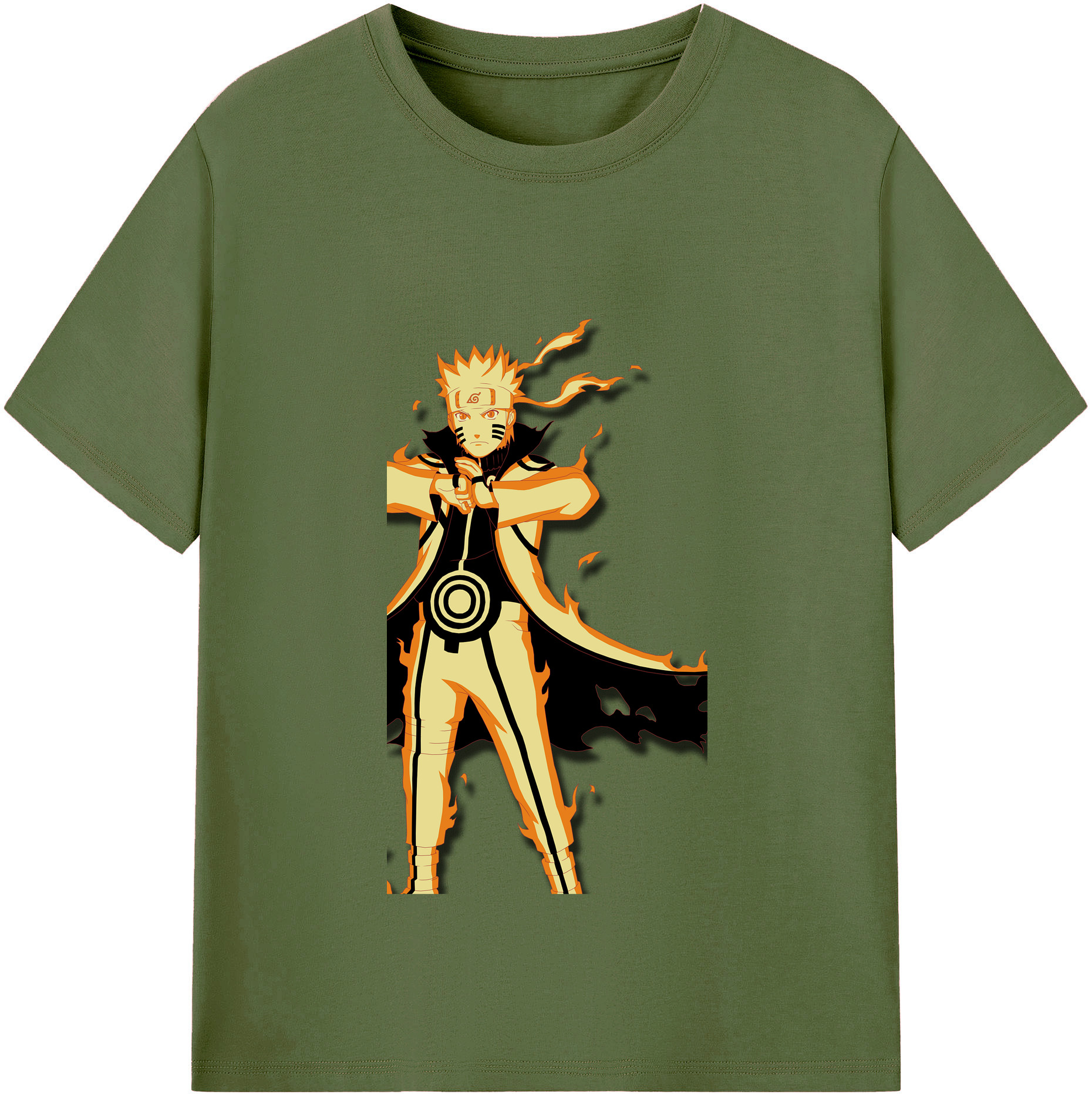 （画像用） NARUTO -ナルト- うずまき ナルト Uzumaki Naruto 綿100％半袖Tシャツ（フロントプリント）